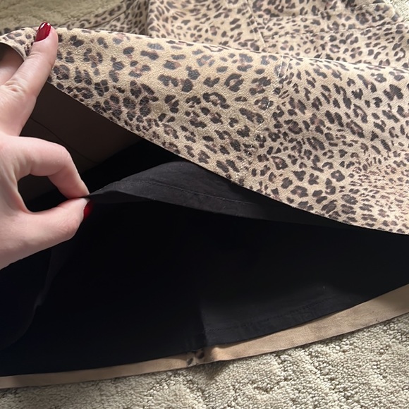 Joie Leather Leopard Skirt - Picture 4 of 6
